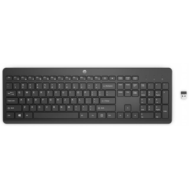 HP 230 | Wireless Keyboard | QWERTY | USB-A | Black