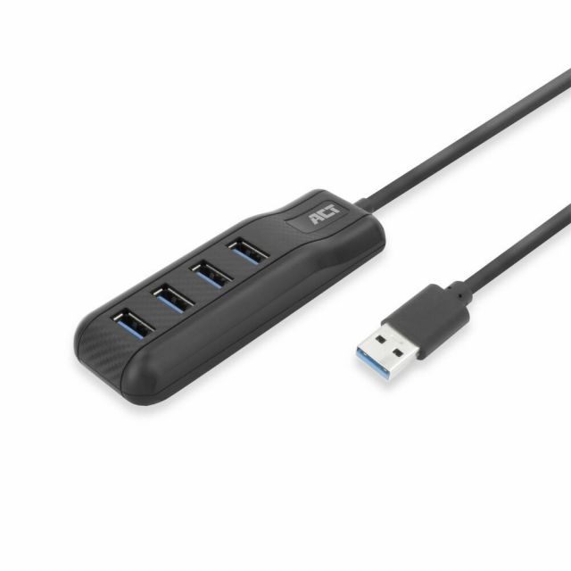 ACT AC6320 interface hub USB 3.2 Gen 1 (3.1 Gen 1) Type-A 5000 Mbit/s Black