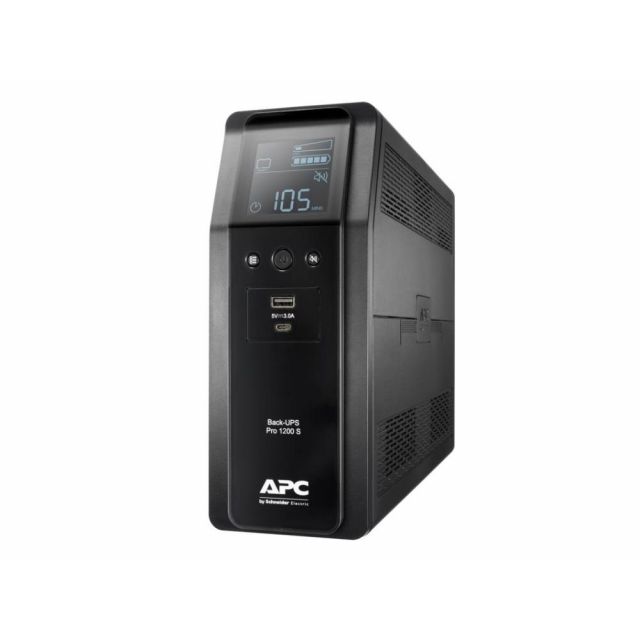APC Back-UPS Pro, 1200VA/720W, Tower, 230V, 8x IEC C13 outlets, Sine Wave, AVR, USB Type A + C ports, LCD, User Replaceable Battery