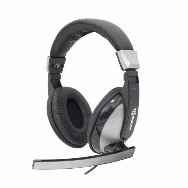 SBOX HS-302 headphones/headset Wired Head-band Gaming Black, Grey