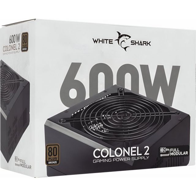 White Shark Colonel 2 | 600 Watt Bronze ATX PSU | Power Supply