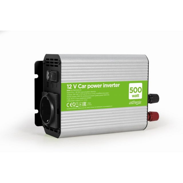 Gembird EG-PWC500-01 netvoeding & inverter Auto 500 W Grijs