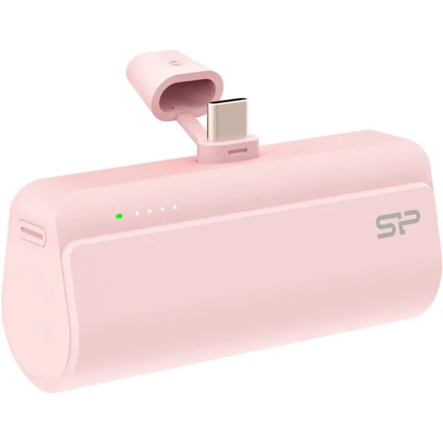 Silicon PowerPE QD50 | Power Bank | 5,000mAh | 20W Power Delivery | USB-C | Pink