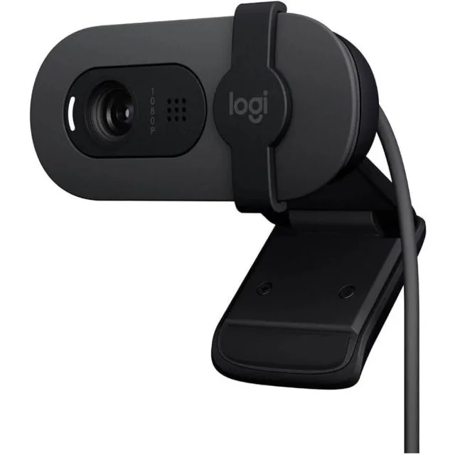Logitech Brio 100 Full HD Webcam | 1080p | Built-in Microphone | Privacy Shutter | USB-A | Graphite