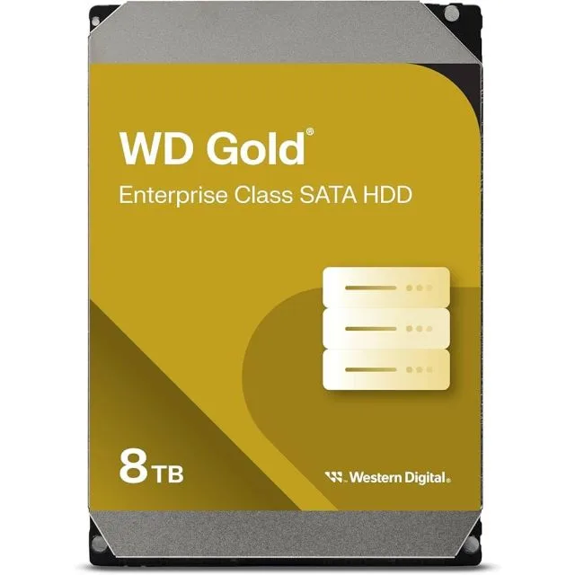 Western Digital Gold WD8005FRYZ | 8TB Enterprise Hard Drive | 7200 RPM | 256MB Cache | SATA III | 3.5 inch