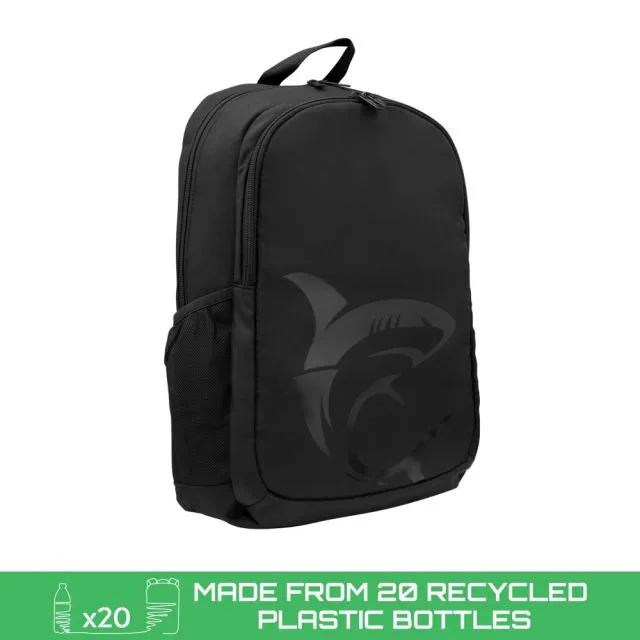 White Shark SCOUT 15.6" Gaming Laptop Backpack | Made from Recycled Plastic | Black