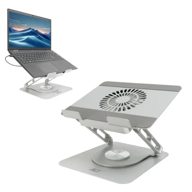 ACT AC8106 | 360° Swivel Laptop Stand | With Fan | Fully Adjustable