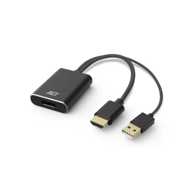 ACT AC7536 | HDMI + USB to DisplayPort Adapter Cable | 0.24 m | Black