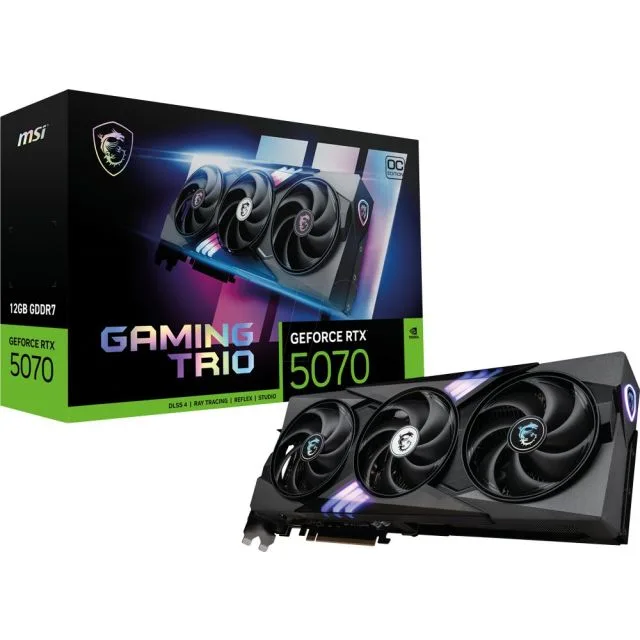 MSI GeForce RTX 5070 Gaming Trio OC | 12GB GDDR7 VRAM | Graphics Card | Nvidia GPU