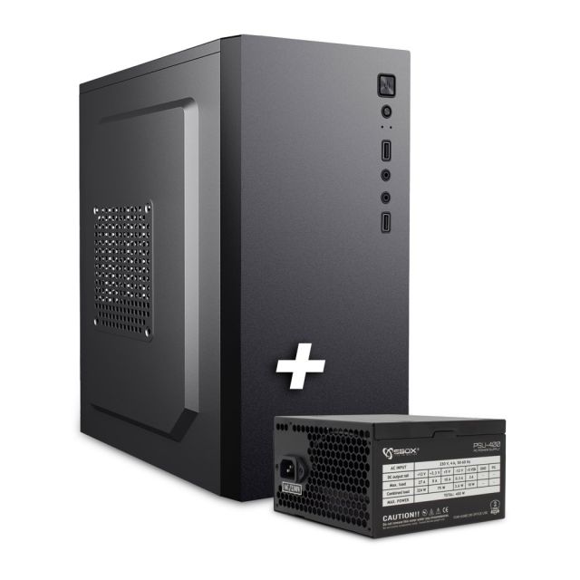 SBOX PCC-12 | Micro-ATX PC Case | Includes 500W PSU | USB 3.0