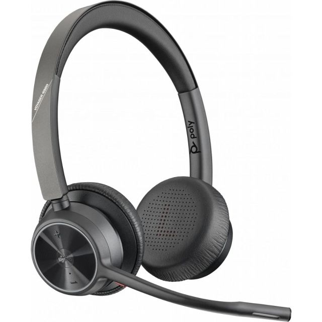 Poly Voyager 4320 MS Stereo | Bluetooth Headset | USB-A Dongle (BT700) | Black