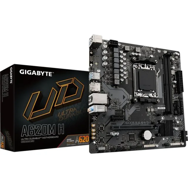 GIGABYTE A620M H | Socket AM5 | AMD A620 | 2xDDR5 | Micro-ATX | Motherboard