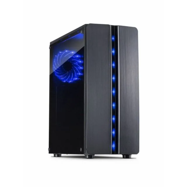 Inter-Tech Thunder ATX Tower Zwart Blue Light Acrylic | RENEWED