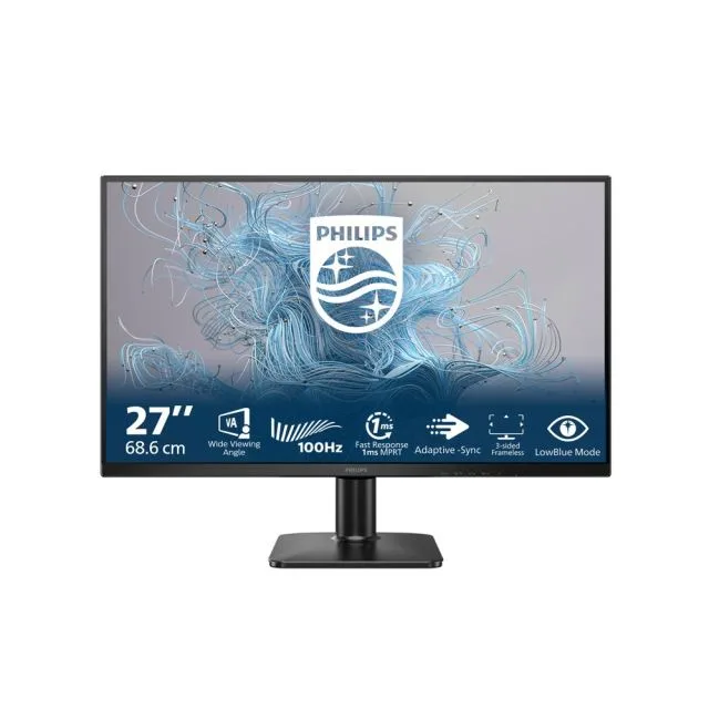 Philips 27E2N1100L/00 | 27" Full HD VA Monitor | 100Hz | 1ms | HDMI & VGA | Adaptive Sync | LowBlue Mode | Flicker-Free | Black