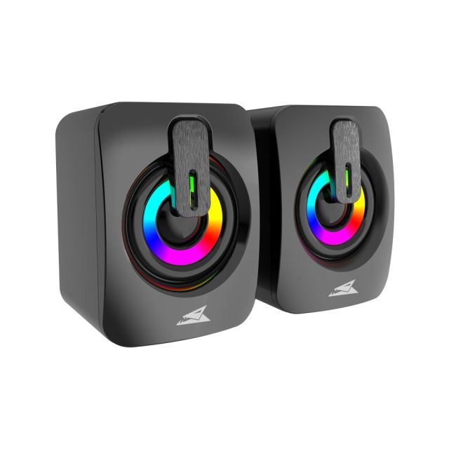 Baracuda SEASHELL Rainbow | 2.0 Stereo Speaker Set USB | 2x3000mW | Black