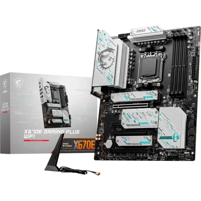 MSI X670E GAMING PLUS WIFI | Socket AM5 | AMD X670E | 4xDDR5 | ATX | Motherboard