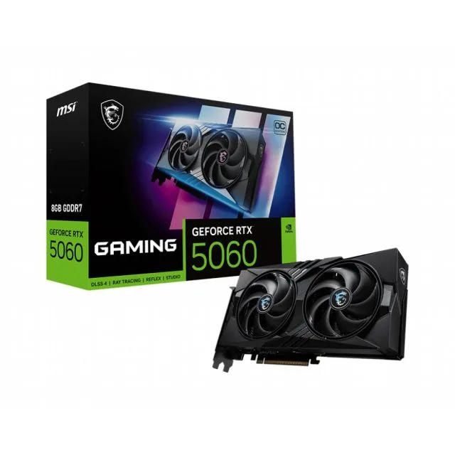 MSI GeForce RTX 5060 Gaming OC | 8GB GDDR7 VRAM | DLSS 4 | Graphics Card | Nvidia GPU