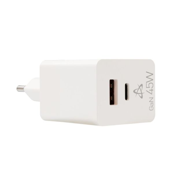 SBOX USB Charger HC-45 | 45W | USB-A & USB-C (2 Ports) | White