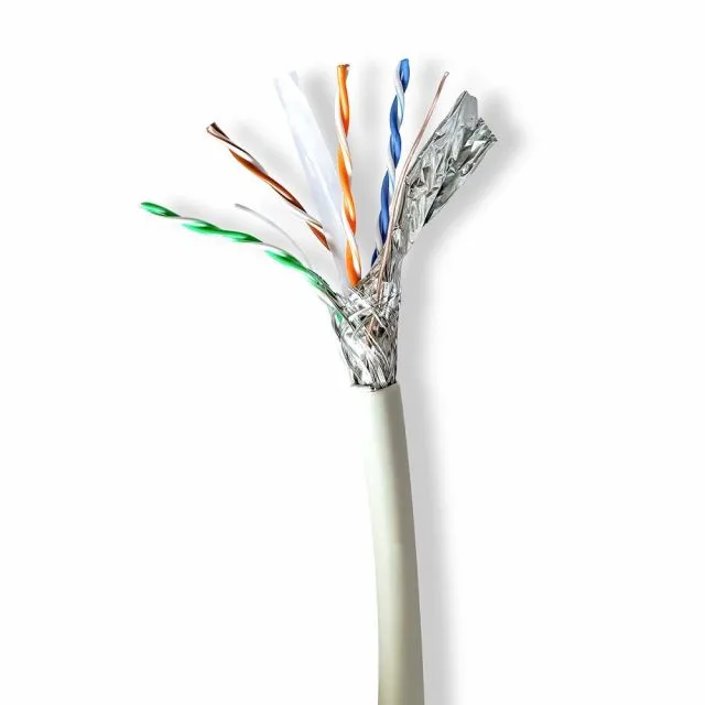 Nedis Network Cable | Cat. 6a | S/FTP (S-STP) | 100 m | Gray | CCBG8538GY100S