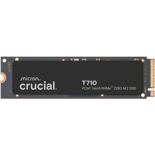 Crucial T710 | 4 TB NVMe SSD | M.2 | Gen5 | 14,500 MB/s Read | 12,700 MB/s Write