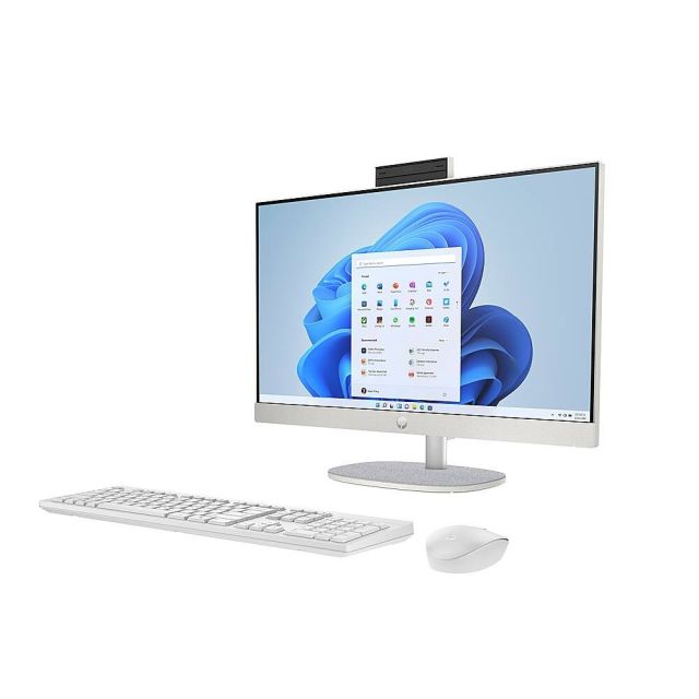 HP All-in-One 24-cr0037ny | 23,8" Full HD IPS | AMD Ryzen 5 7520U | 8GB LPDDR5 | 512GB SSD | WiFi 6 | Bluetooth 5.3 | Shell White