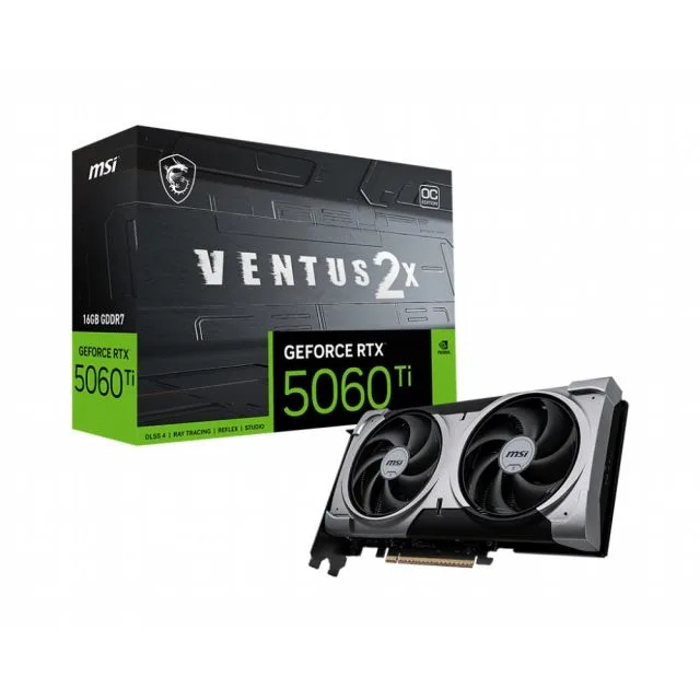MSI GeForce RTX 5060 TI VENTUS X2 OC PLUS | 16GB GDDR7 | DLSS 4 | Video card | Nvidia GPU