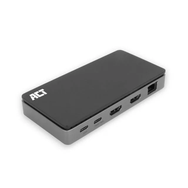 ACT AC7093 | USB-C 4K Docking Station | 2x HDMI + Ethernet + USB-C/USB-A + PD | 1m Cable