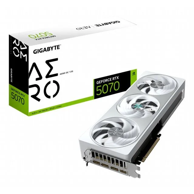 GIGABYTE GeForce RTX 5070 AERO OC | 12GB GDDR7 | DLSS 4 | Graphics Card | Nvidia GPU
