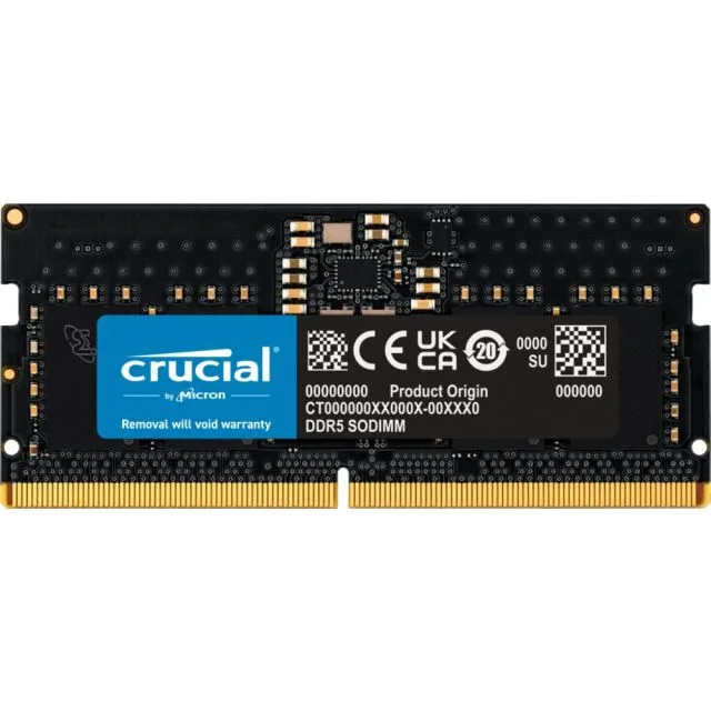 Crucial | 1x8GB DDR5 | 5600MHz | SODIMM | CL46 | Memory Module | RAM