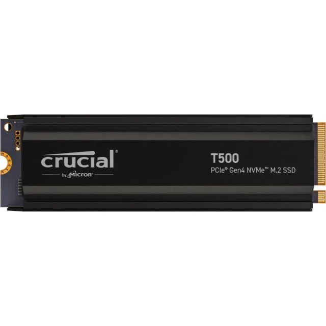 Crucial T500 | 4TB NVMe SSD | M.2 Gen4 | 7,000 MB/s Read | 6,900 MB/s Write | Heatsink