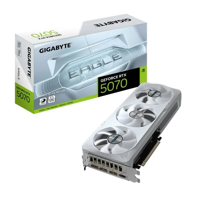 GIGABYTE GeForce RTX 5070 EAGLE OC ICE SFF | 12GB GDDR7 | DLSS 4 | Graphics Card | Nvidia GPU