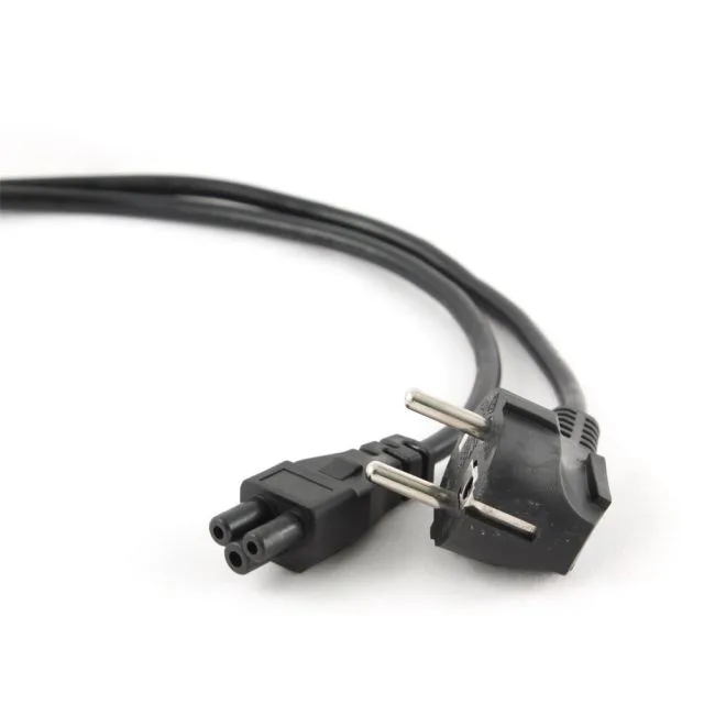 Gembird PC-186-ML12 | 3 m Power Cable | Schuko (CEE 7/7) to C5 (Mickey Mouse) | Black | VDE-approved | 10A/250V