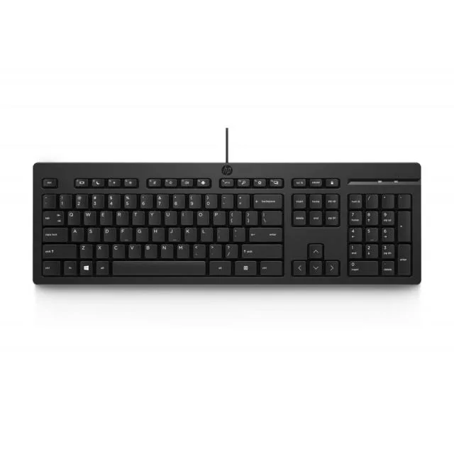 HP 125 | Wired Keyboard | USB | QWERTY US International | Black