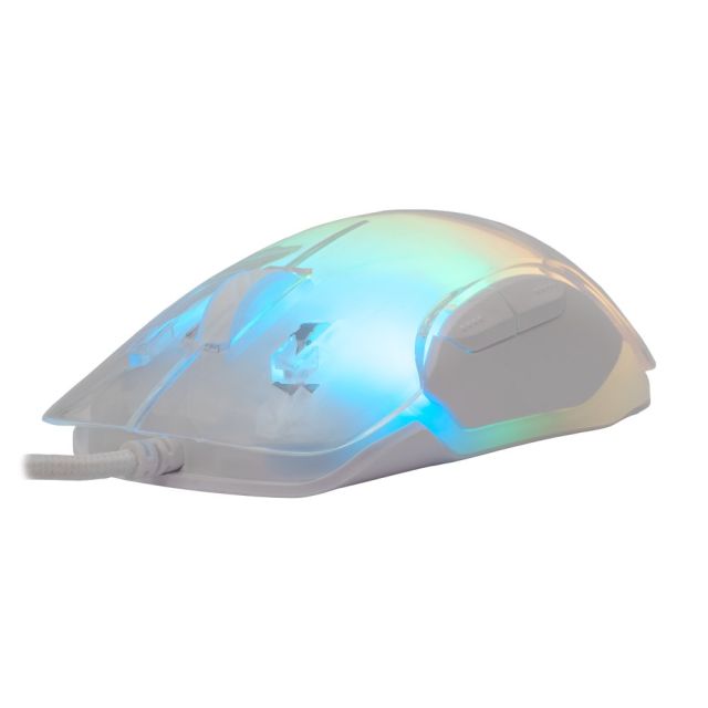 White Shark Mordred-W | Gaming Mouse | 825 Chipset | RGB Lighting | 12,800 DPI | White
