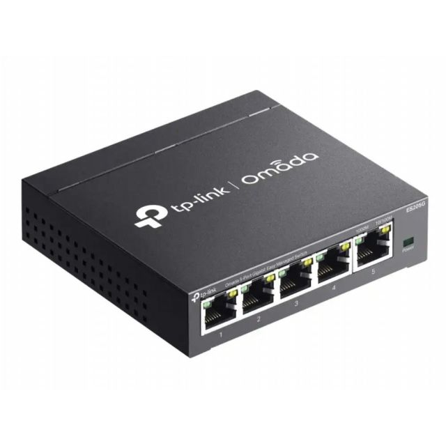 TP-Link Omada ES205G | 5-Port Gigabit Managed Switch | Cloud Management via Omada App