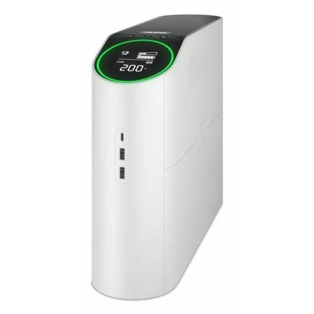 APC Back-UPS Pro Gaming BGM2200-GR | 2200 VA / 1320 W UPS | 4x Schuko + 2x IEC-C13 | RGB Lighting + LCD Display