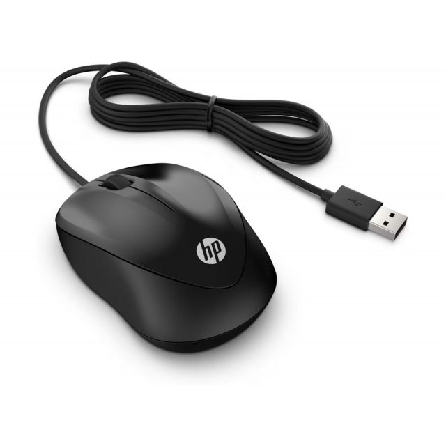 HP 1000 | Wired Mouse | Left- and Right-Handed | 1000 DPI | Black