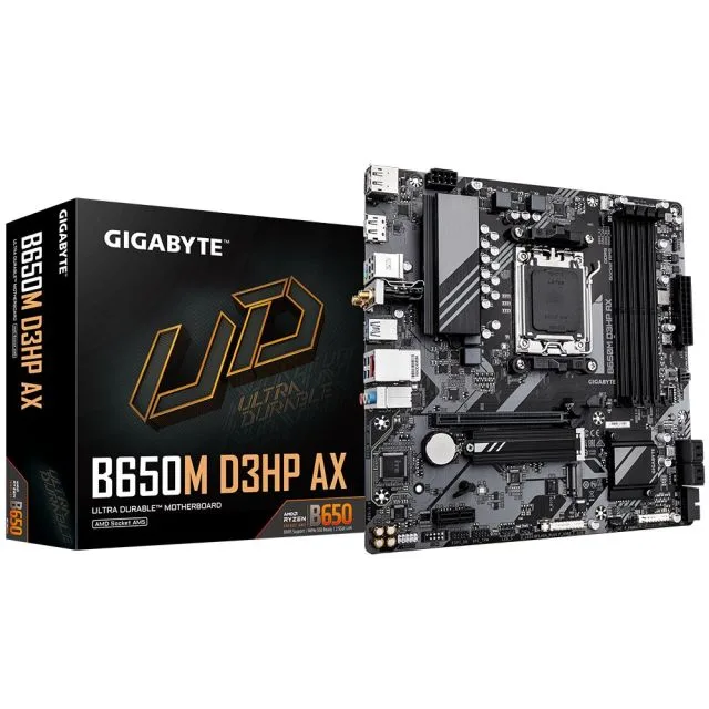 GIGABYTE B650M D3HP AX | Socket AM5 | AMD B650 | 4xDDR5 | Micro ATX | Motherboard