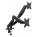 ACT AC8314 Monitor Arm Essentials | Adjustable Monitor Desk Mount | Up to 35" | Max 2x 9 kg | VESA 75x75 / 100x100 | 2 Monitors | Gas Spring