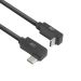 ACT AC7482 | USB 3.2 Gen 2 Cable | USB-C (angled left/right) to USB-C (angled top/bottom) | 60W | 10Gbps | 2m | Black