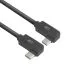 ACT AC7488 | USB 3.2 Gen 2 Cable | USB-C (angled left/right) to USB-C (angled left/right) | 60W | 10Gbps | 2m | Black