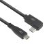 ACT AC7408 | USB 3.2 Gen 2 Cable | USB-C (straight) to USB-C (angled left/right) | 60W | 10Gbps | 3m | Black