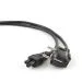 Gembird PC-186-ML12 | 3 m Power Cable | Schuko (CEE 7/7) to C5 (Mickey Mouse) | Black | VDE-approved | 10A/250V