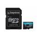 Kingston Technology microSDXC 256GB | Canvas Go! Plus Gen4 | 200MB/s | A2 | U3 | V30 | + Adapter